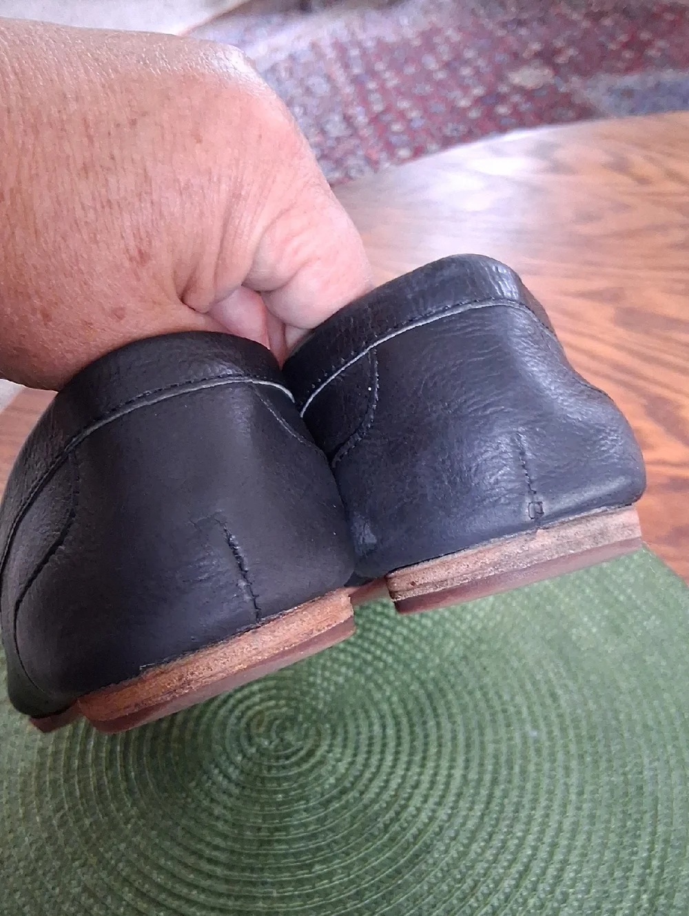 Kork-Ease Pisa Black Leather Square Toe Academia Preppy Loafers Size 8